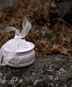 Çiçekli Oval Kutu Nikah Şekeri