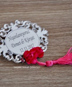 Ns18019 Pleksi Ayna İsimlik Nikah Şekeri
