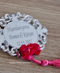 Alternative view of Ns18019 Pleksi Ayna İsimlik Nikah Şekeri