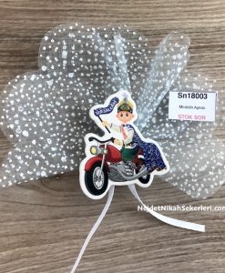 Sn18003 Motosikletli Sticker Magnet