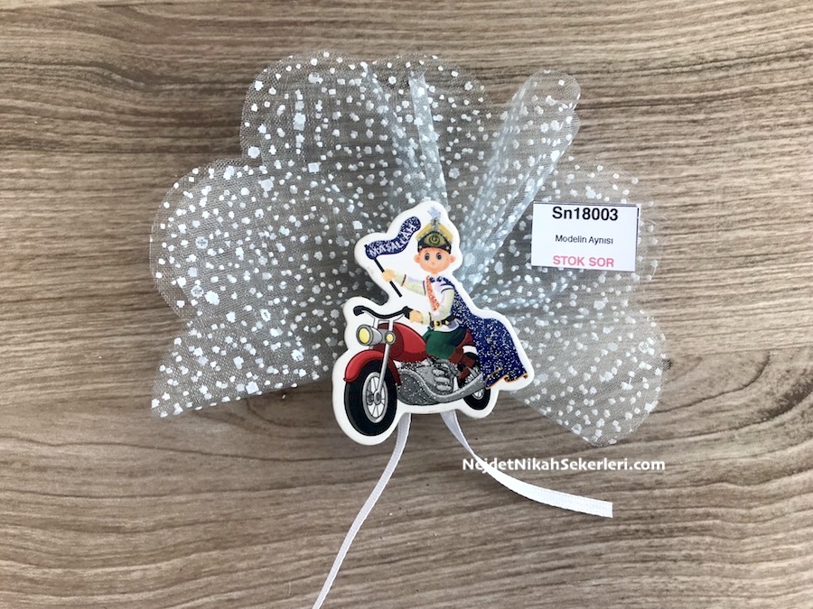 Sn18003 Motosikletli Sticker Magnet
