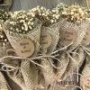 Çuval çiçek naturel doğal el buketi nikah şekeri