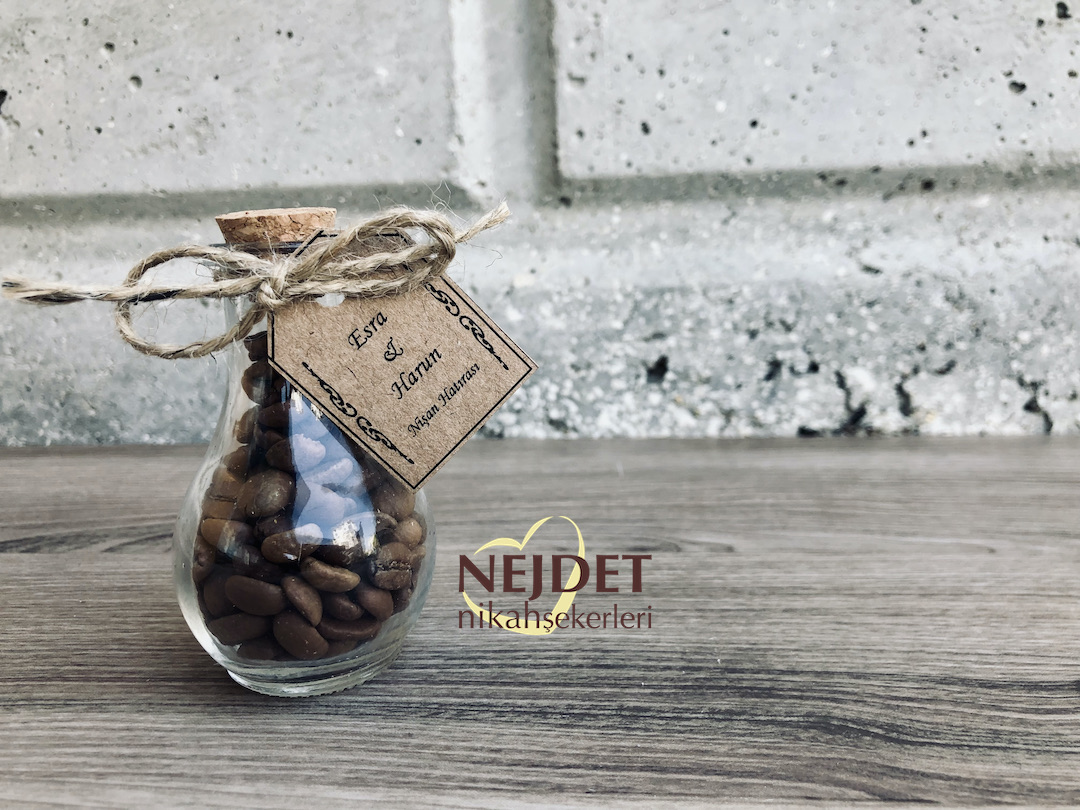 Kahveli İksir Şişesi Nikah Şekeri