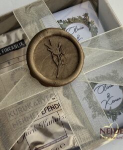 Alternative view of Kahveli Çikolata Kutusu Nişan - Nikah Hediyeliği