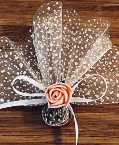 Çiçekli Klasik Nikah Şekeri Magnet - Görsel 3