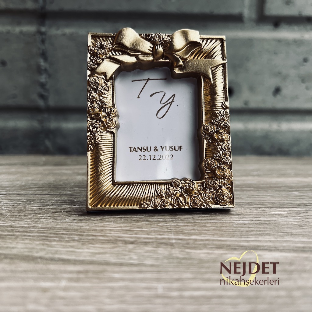 Dikdörtgen Çerçeve Nişan - Nikah Şekeri - Görsel 3