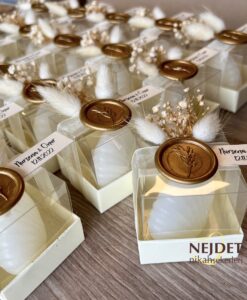 Mühürlü İstiridye Mum Nikah Şekeri - Görsel 8
