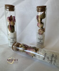 Alternative view of Cam Tüp İçinde Gül Çayı Nişan - Nikah Hediyeliği